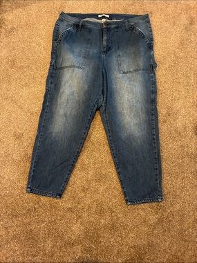 refuge Slim Straight women’s Jeans in Blue Wash